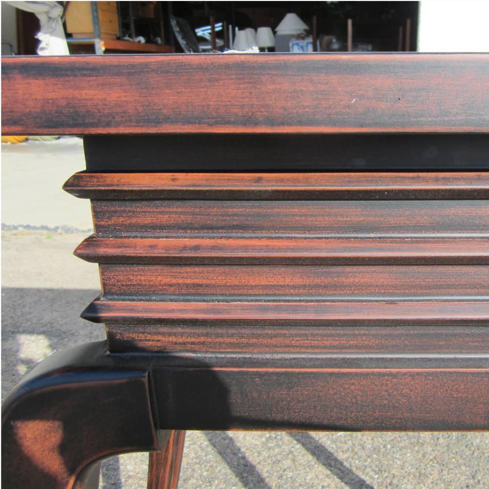 American Wood Console Table in the Manner of Paul Frankl