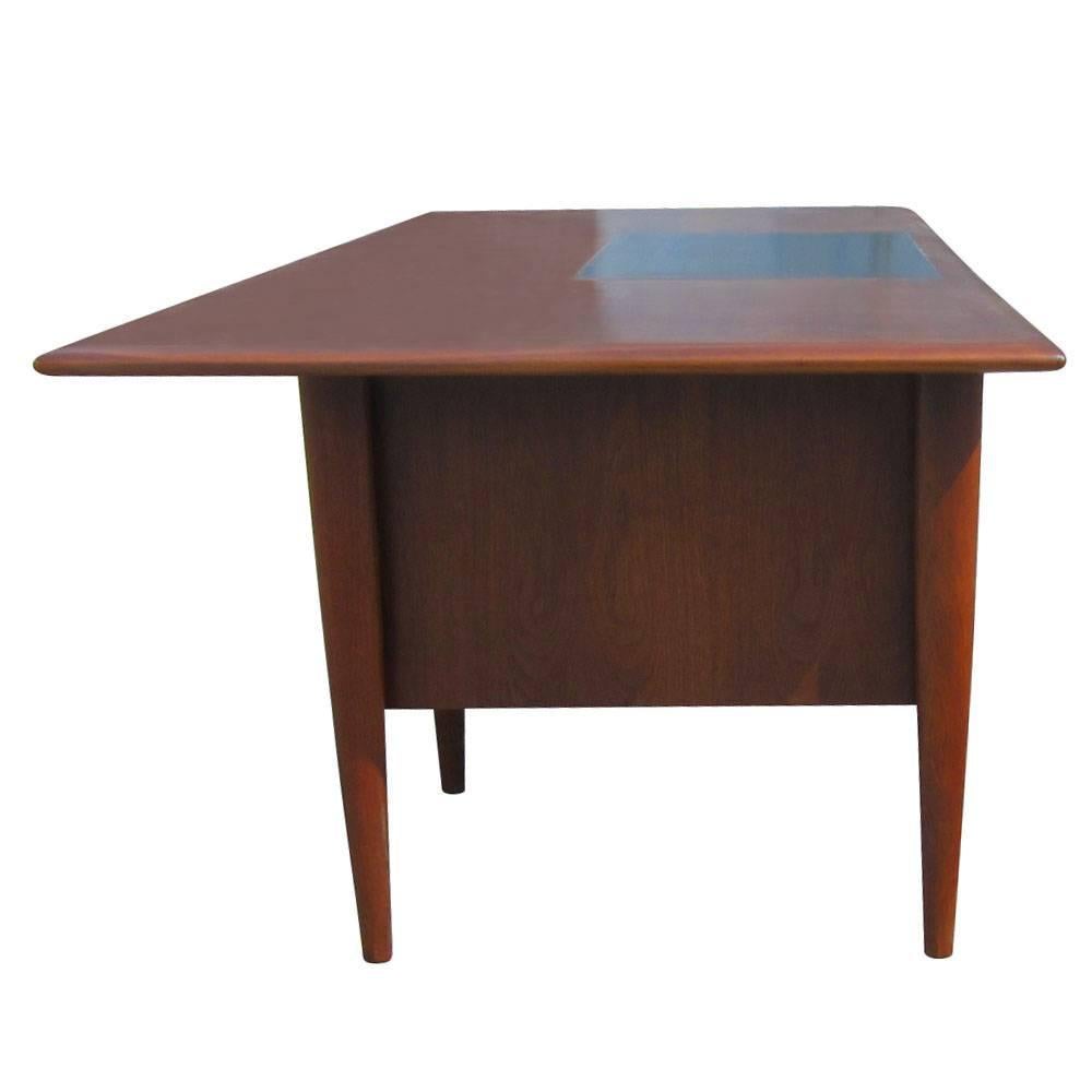 Mid-Century Modern Two-Pedestal Rosewood Desk