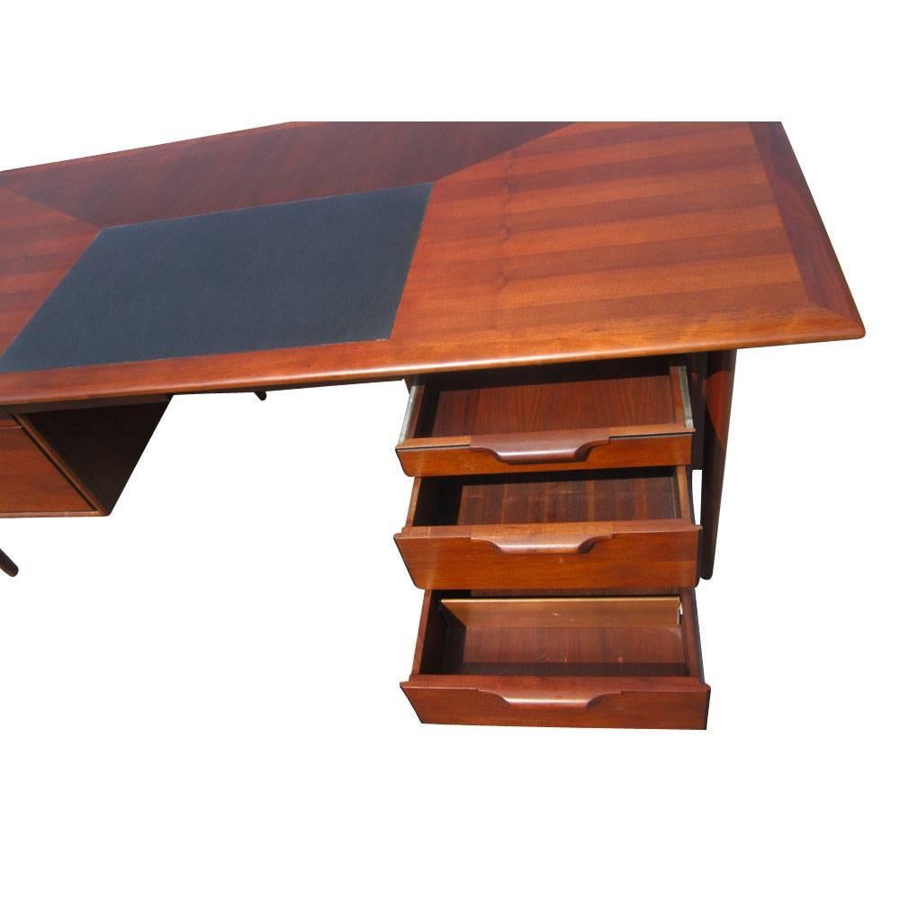 American Two-Pedestal Rosewood Desk