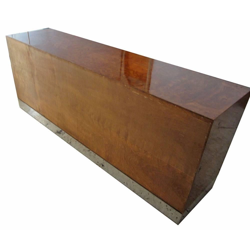 Mid-Century Modern Eppinger Burled Wood Executive Credenza  For Sale