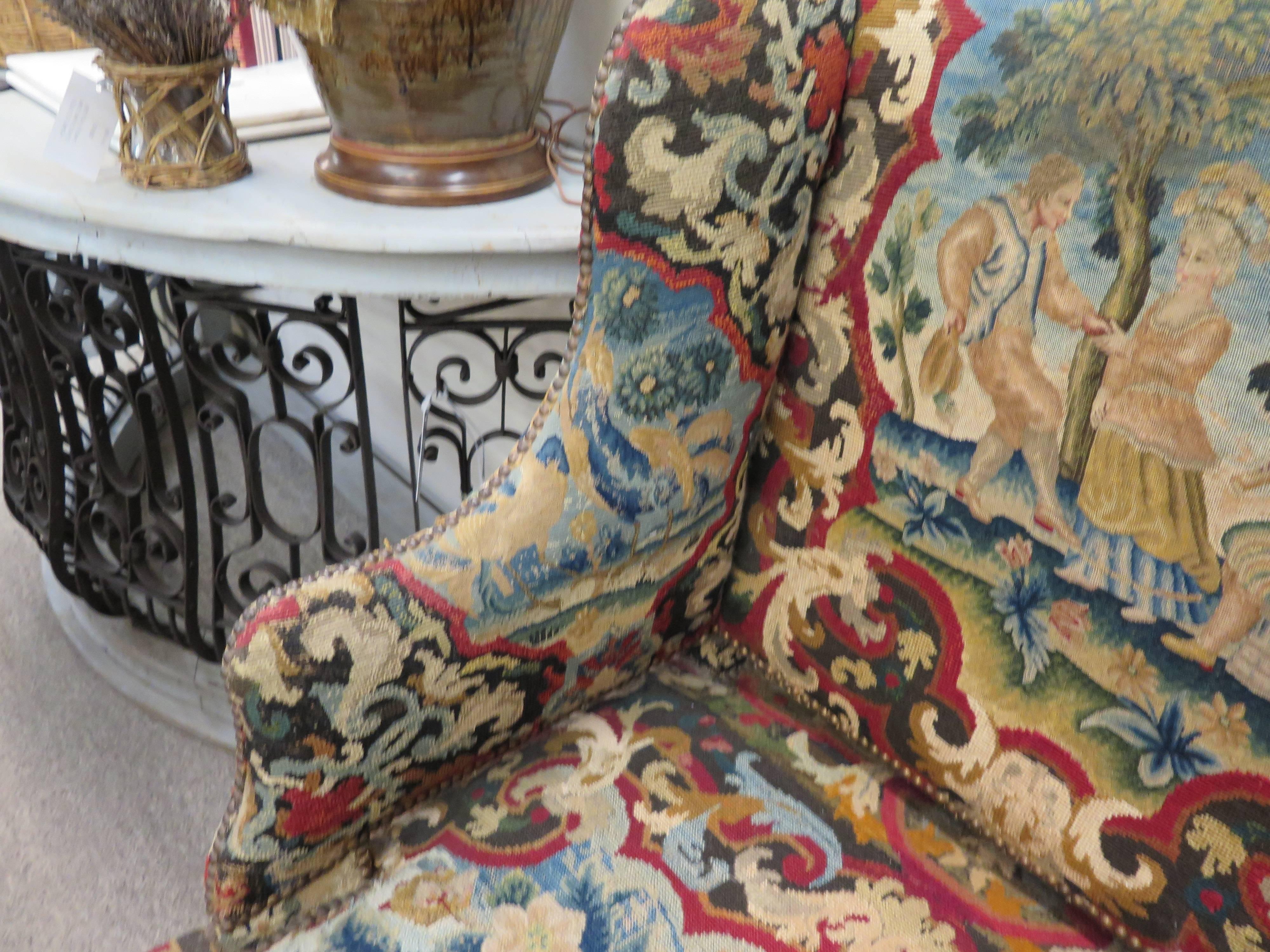 18th Century French Tapestry Sofa In Good Condition In Houston, TX