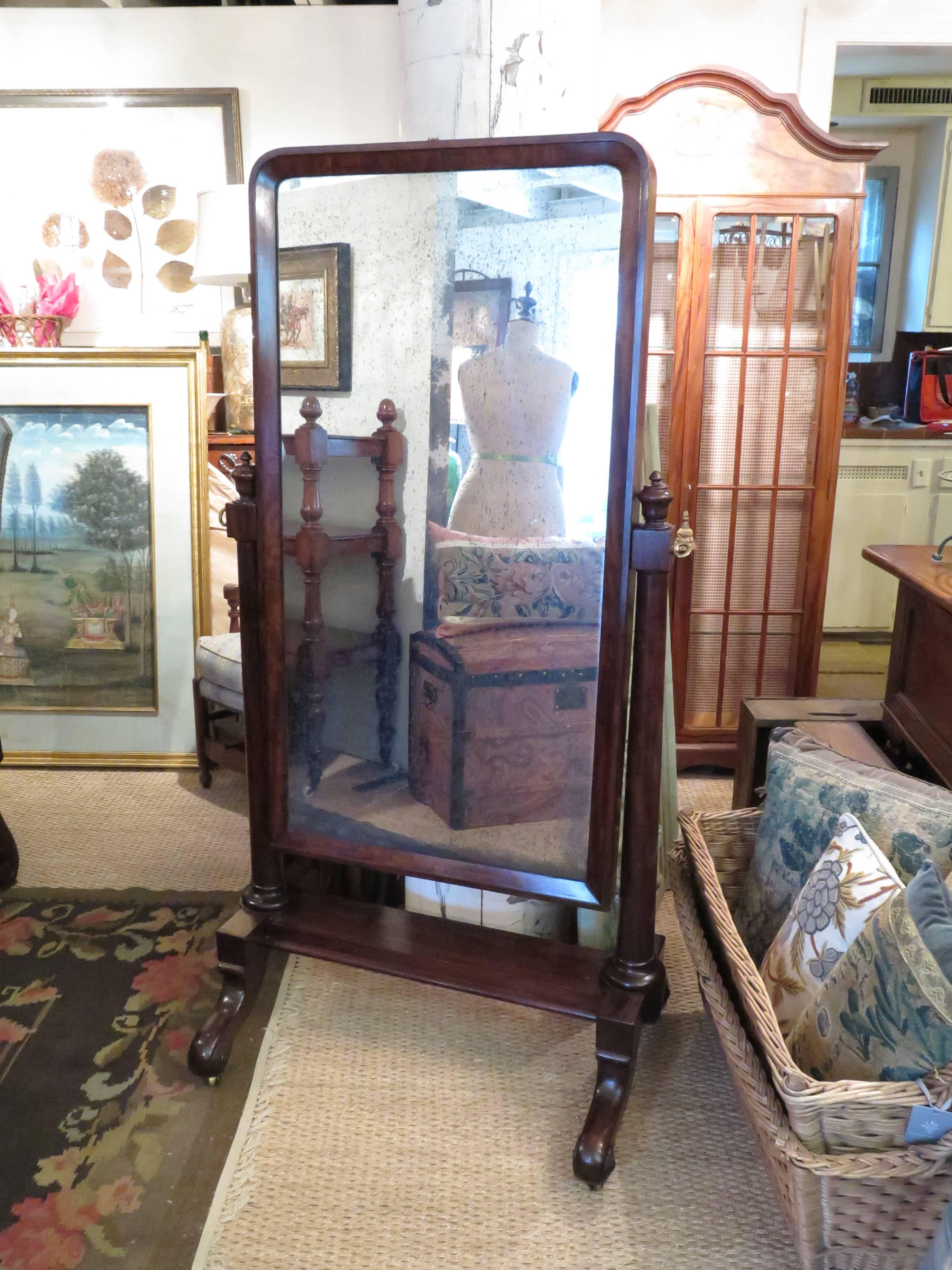 19th Century French Cheval Mirror