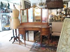 Louis XVI Style Parcel-Gilt Vanity with Chair