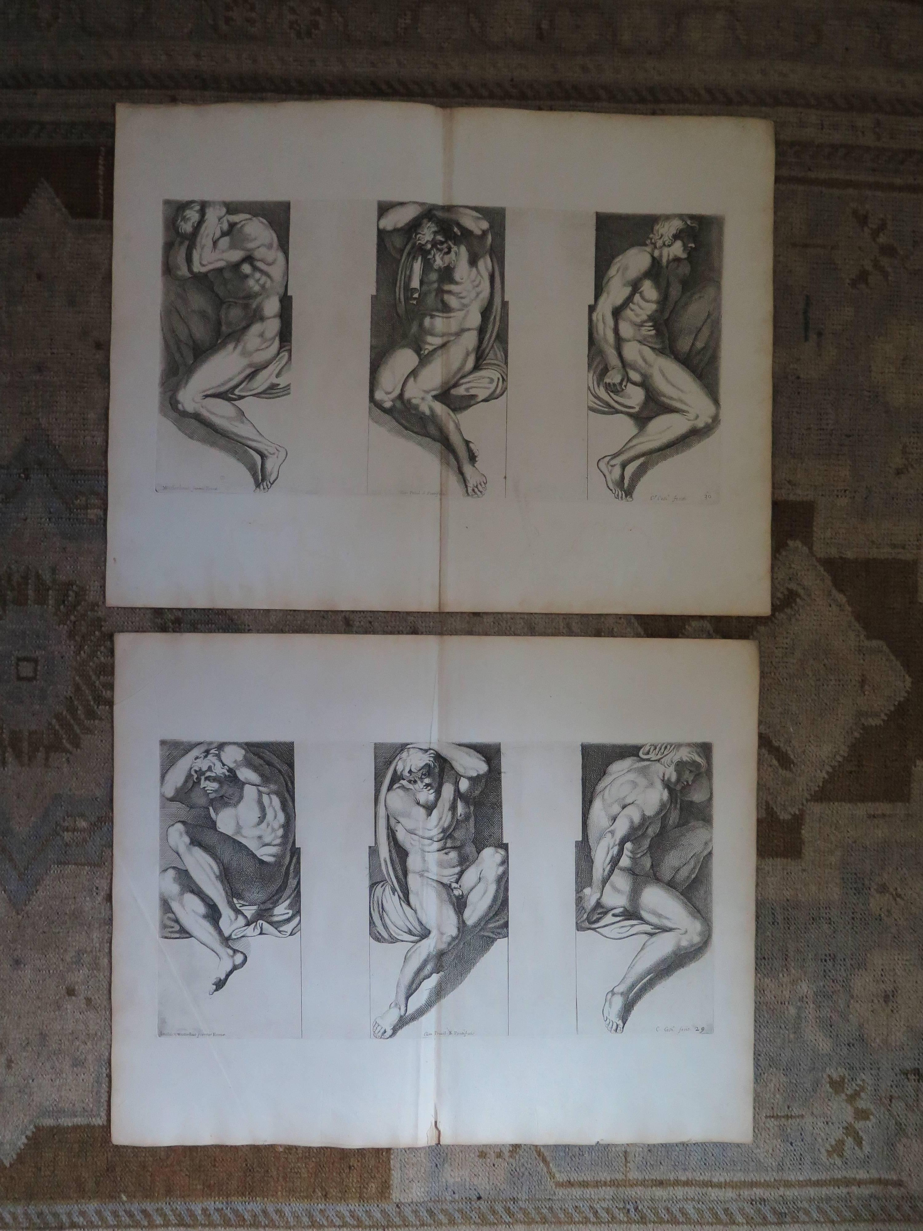 17th Century Pair of Engravings by Carlo Cesio For Sale 2