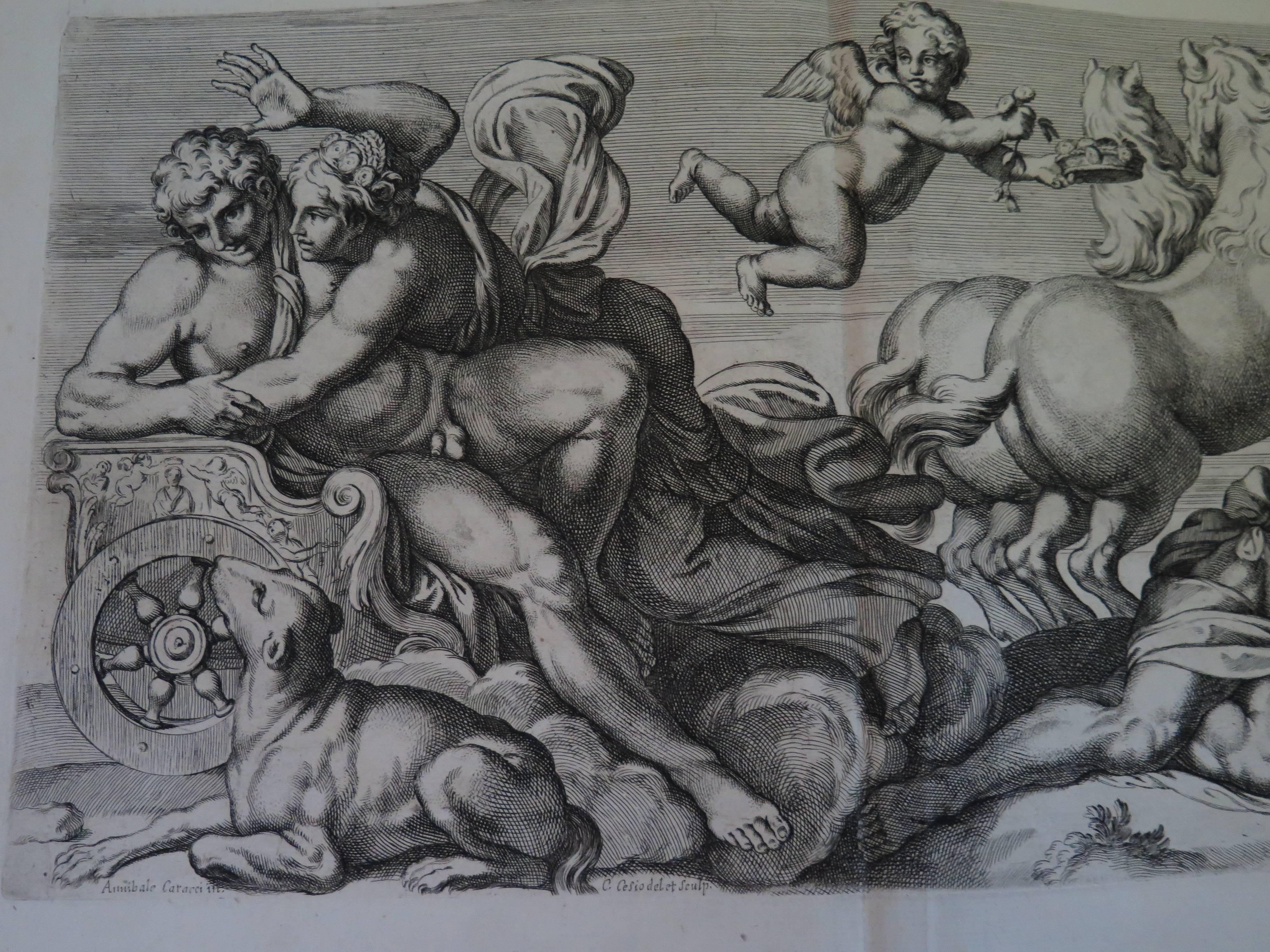 18th Century and Earlier 17th Century Engraving by Carlo Cesion For Sale