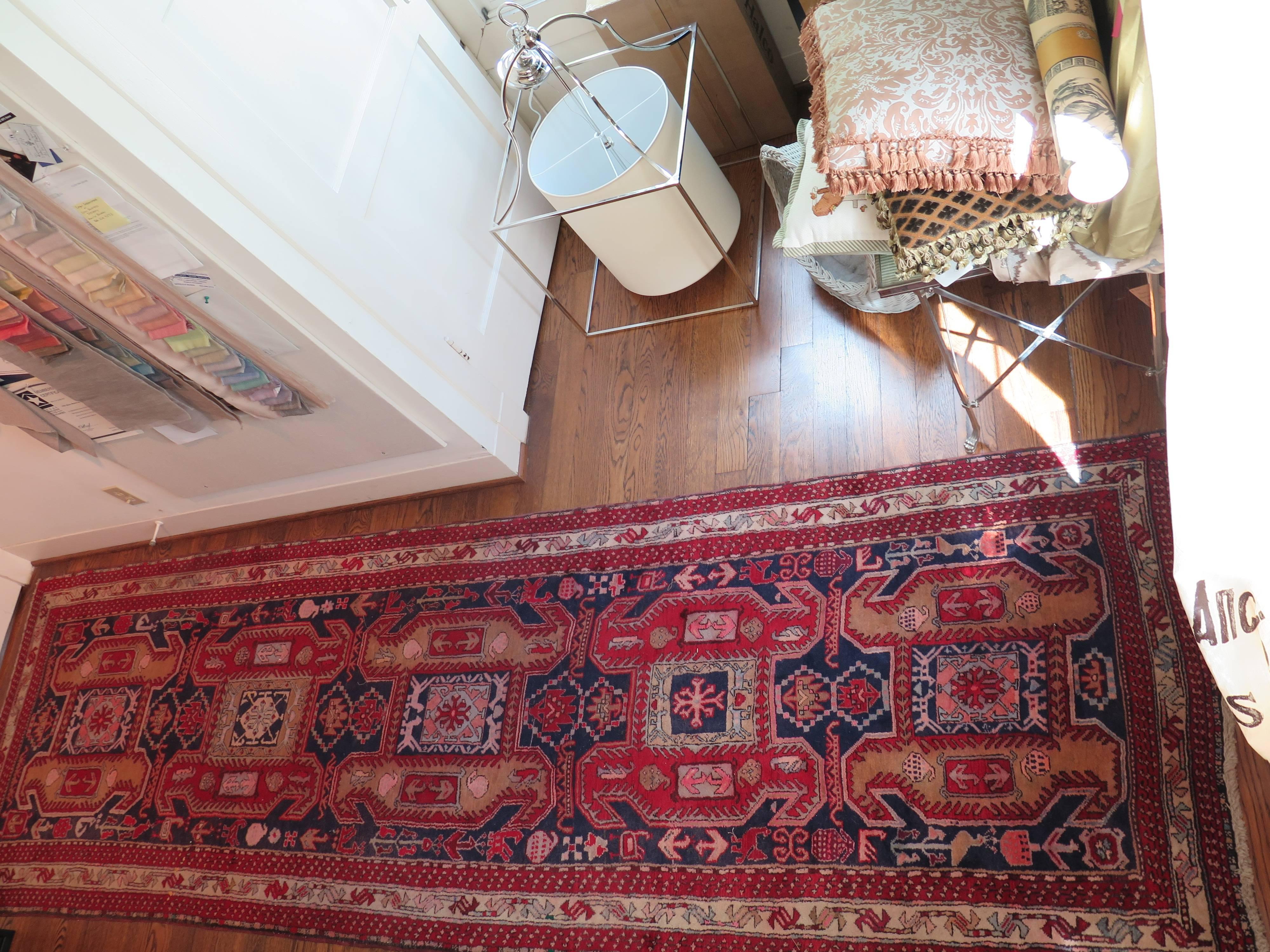 Hand-Knotted Vintage Persian Runner
