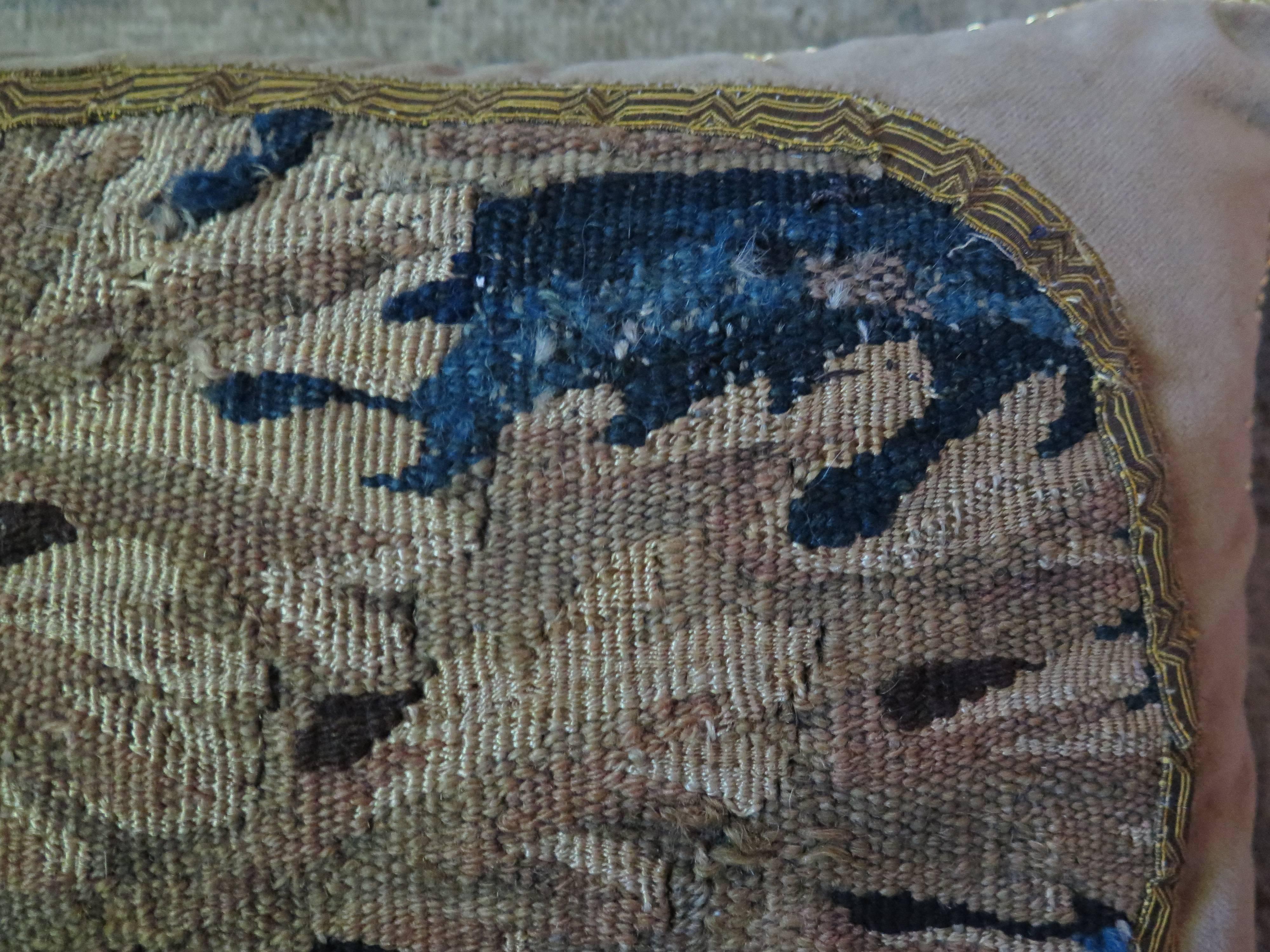 Maison Maison 18th Century Tapestry Pillow In Distressed Condition In Houston, TX