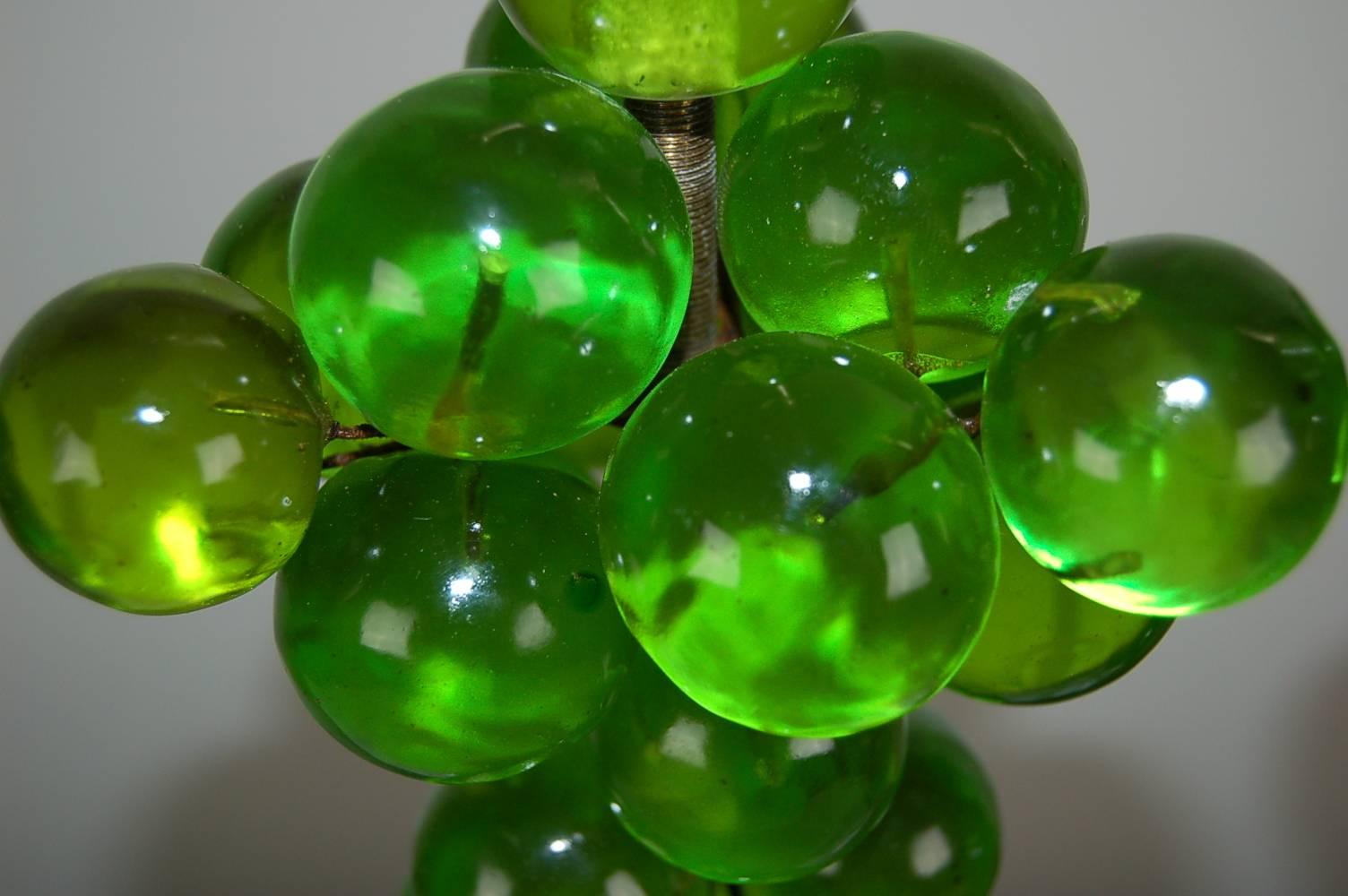 Vintage Resin Bubble Table Lamps by Silvano Pantani in Lime Green, 1966 In Excellent Condition For Sale In Little Rock, AR