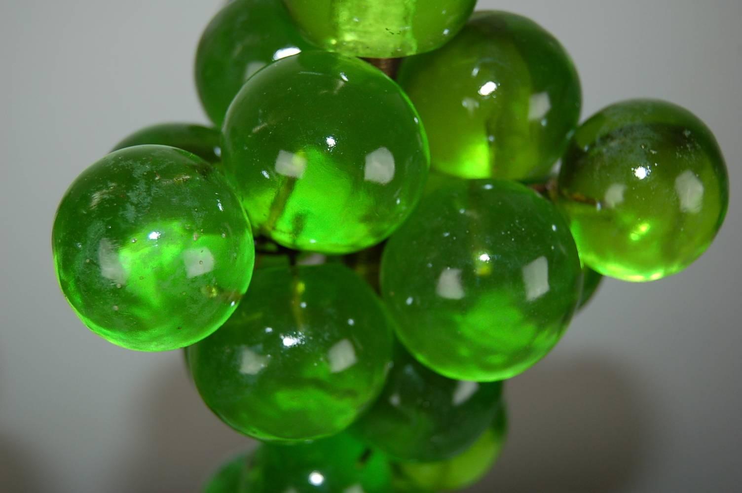 Mid-20th Century Vintage Resin Bubble Table Lamps by Silvano Pantani in Lime Green, 1966 For Sale
