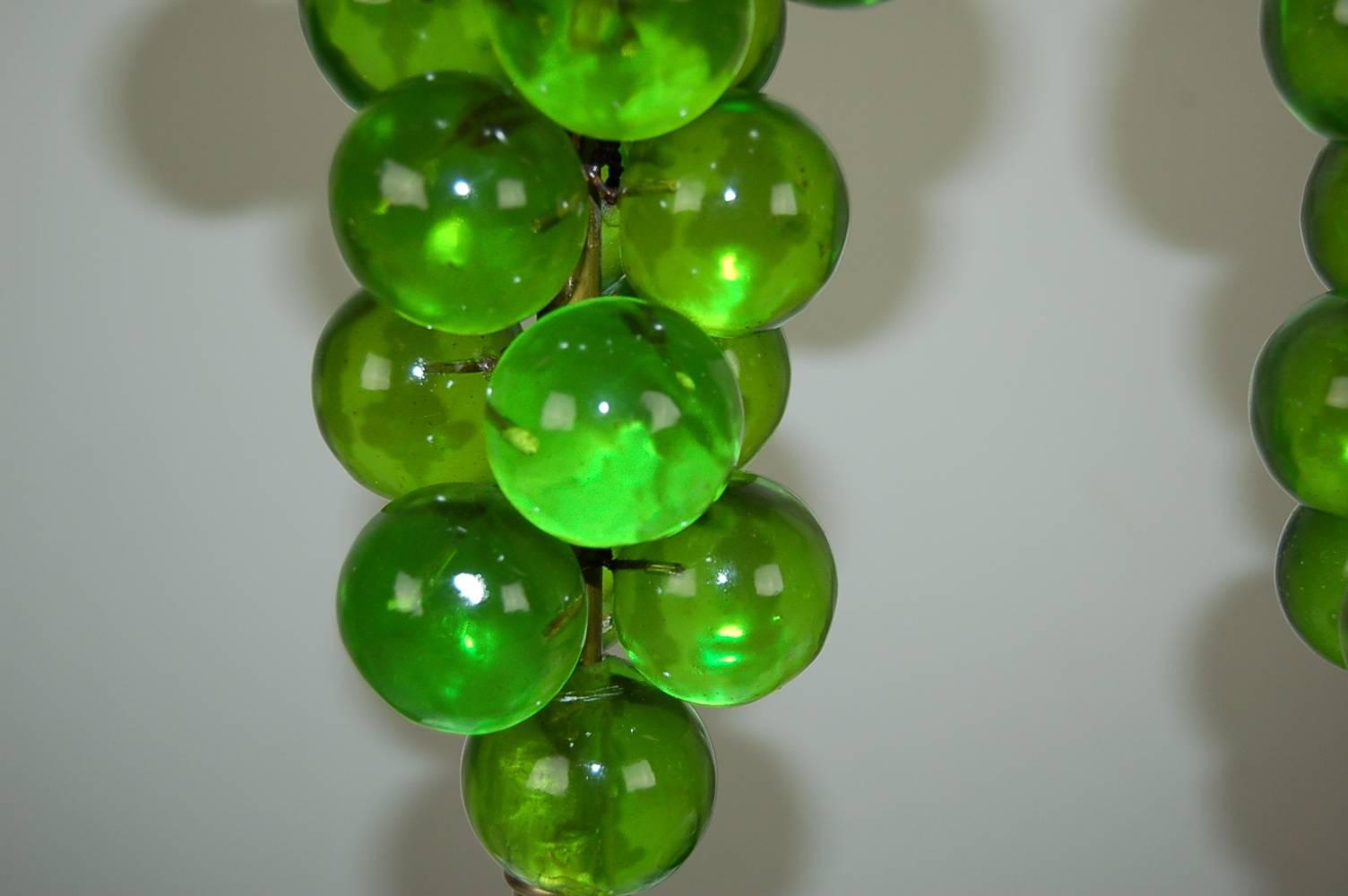 Vintage Resin Bubble Table Lamps by Silvano Pantani in Lime Green, 1966 For Sale 1