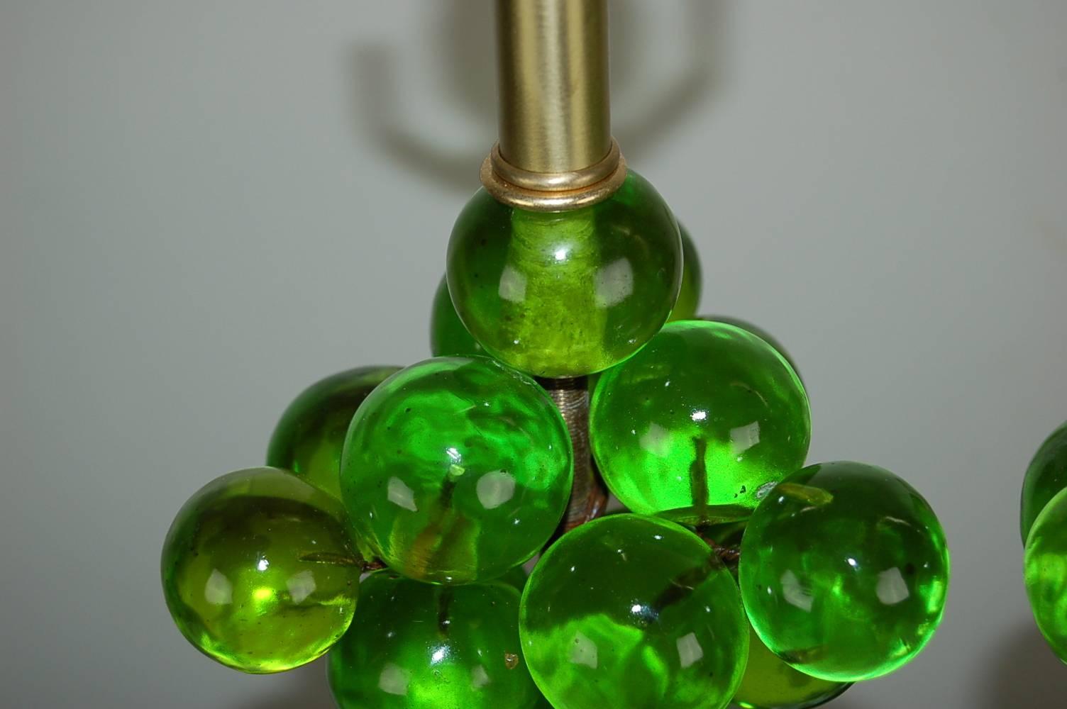 Vintage Resin Bubble Table Lamps by Silvano Pantani in Lime Green, 1966 For Sale 2