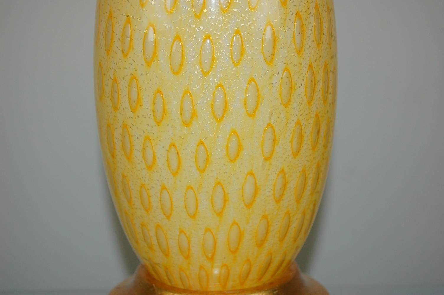 Mid-20th Century Orange Vintage Murano Lamp with Peacock Design For Sale