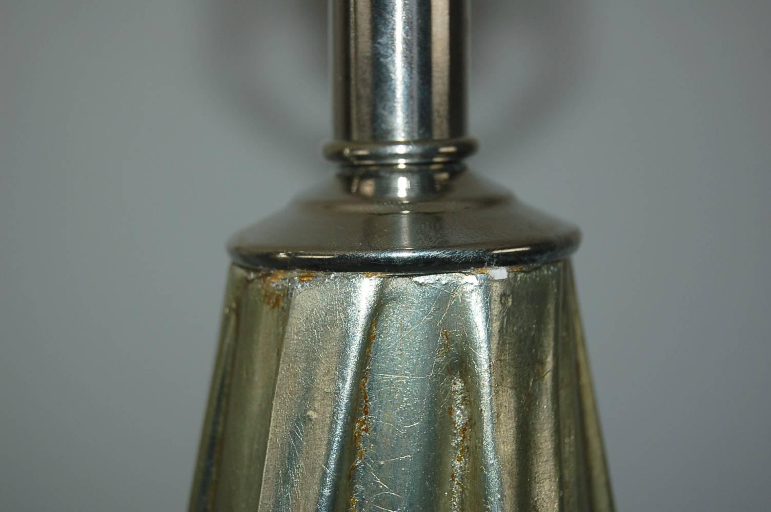 Late 20th Century Silver Table Lamps by Swank Lighting For Sale