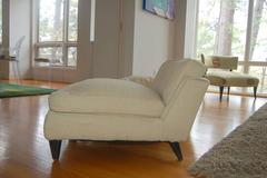 White Low Slung Slipper Chairs a la Paul Lazlo