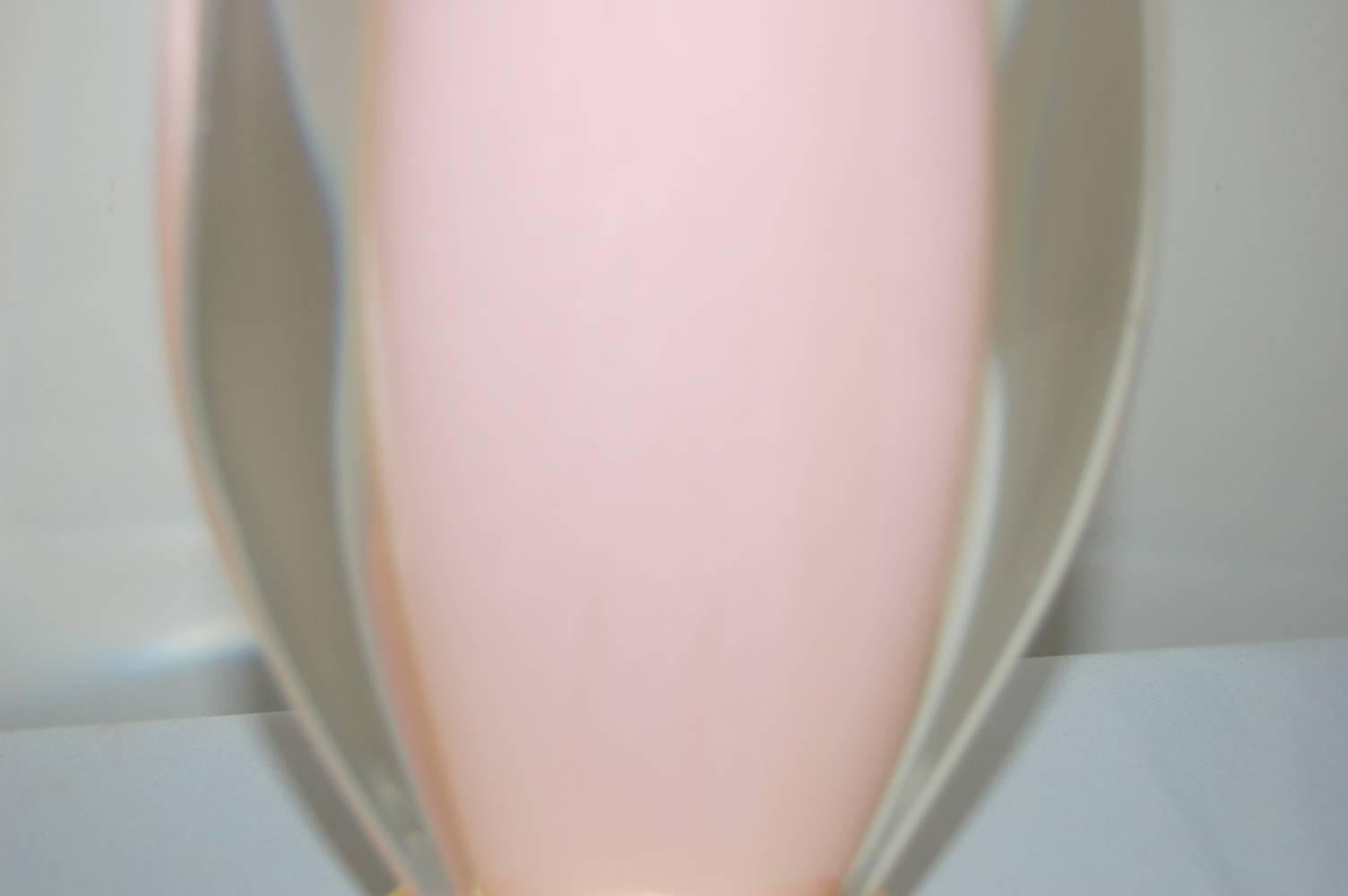 Murano Glass Pink Murano Table Lamps Sommerso
