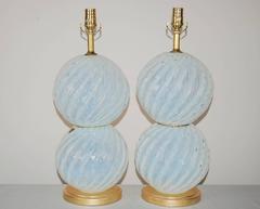 White Opaline Vintage Murano Italian Table Lamps