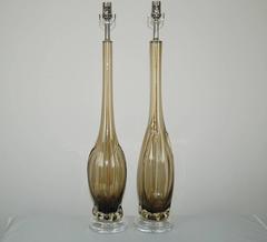 Bronze Murano Vintage Italian Table Lamps