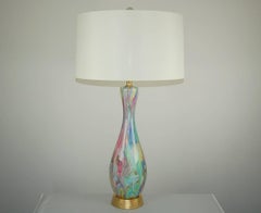 Multicolored Swirled Murano Lamps by Fratelli Toso