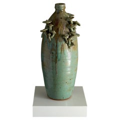 Organic Modern Glazed Ceramic Mushroom Vase by John Rezner