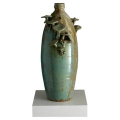 Organic Modern Glazed Ceramic Mushroom Vase by John Rezner