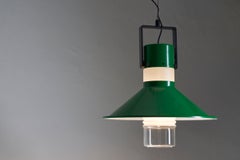 2916 Green Industrial Pendant by Enrique Franch for Metalarte, Spain, 1970s
