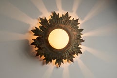 Applique ou plafonnier « Sunflower » avec diffuseur en verre texturé