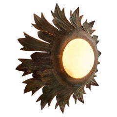 Applique ou plafonnier « Sunflower » avec diffuseur en verre texturé