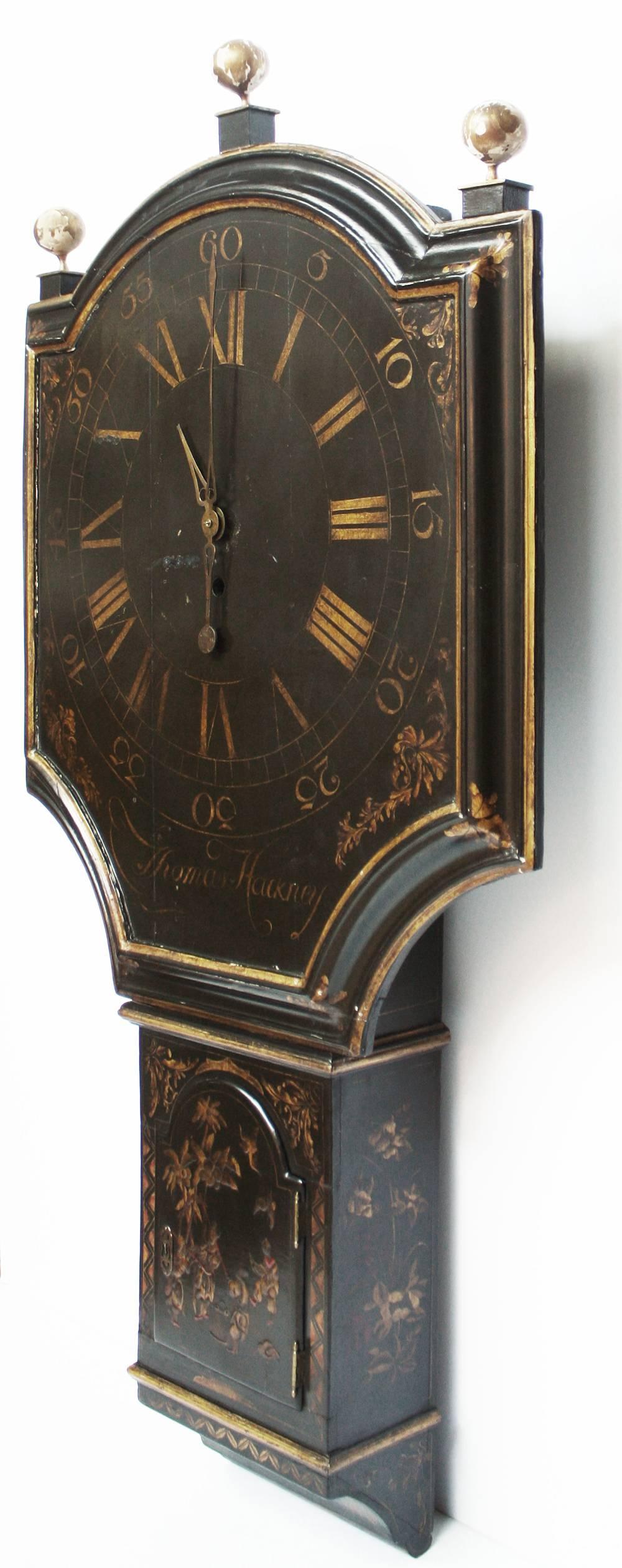 Gilt Act of Parliament Clock Case / George II Japanned by Thomas Hackney