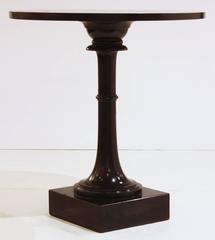 19th Century Table of Belgium Black Marble with Specimen Marble Top