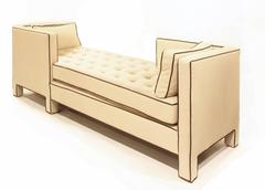 Dunbar Tete-a-Tete Sofa attributed to Designer Edward Wormley