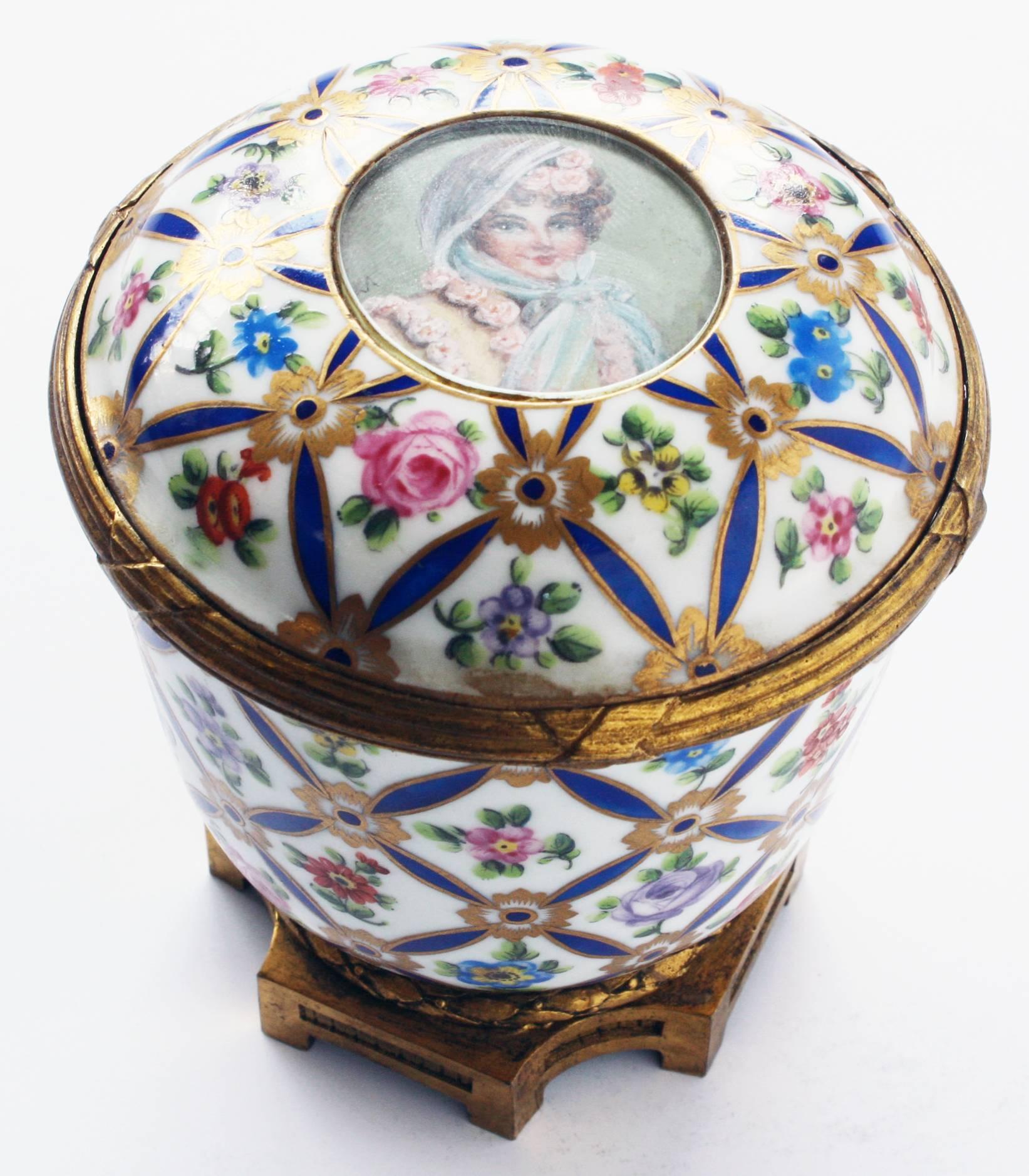 Napoleon III Sevres Porcelain Covered Jar with Gilt Bronze Mounts
