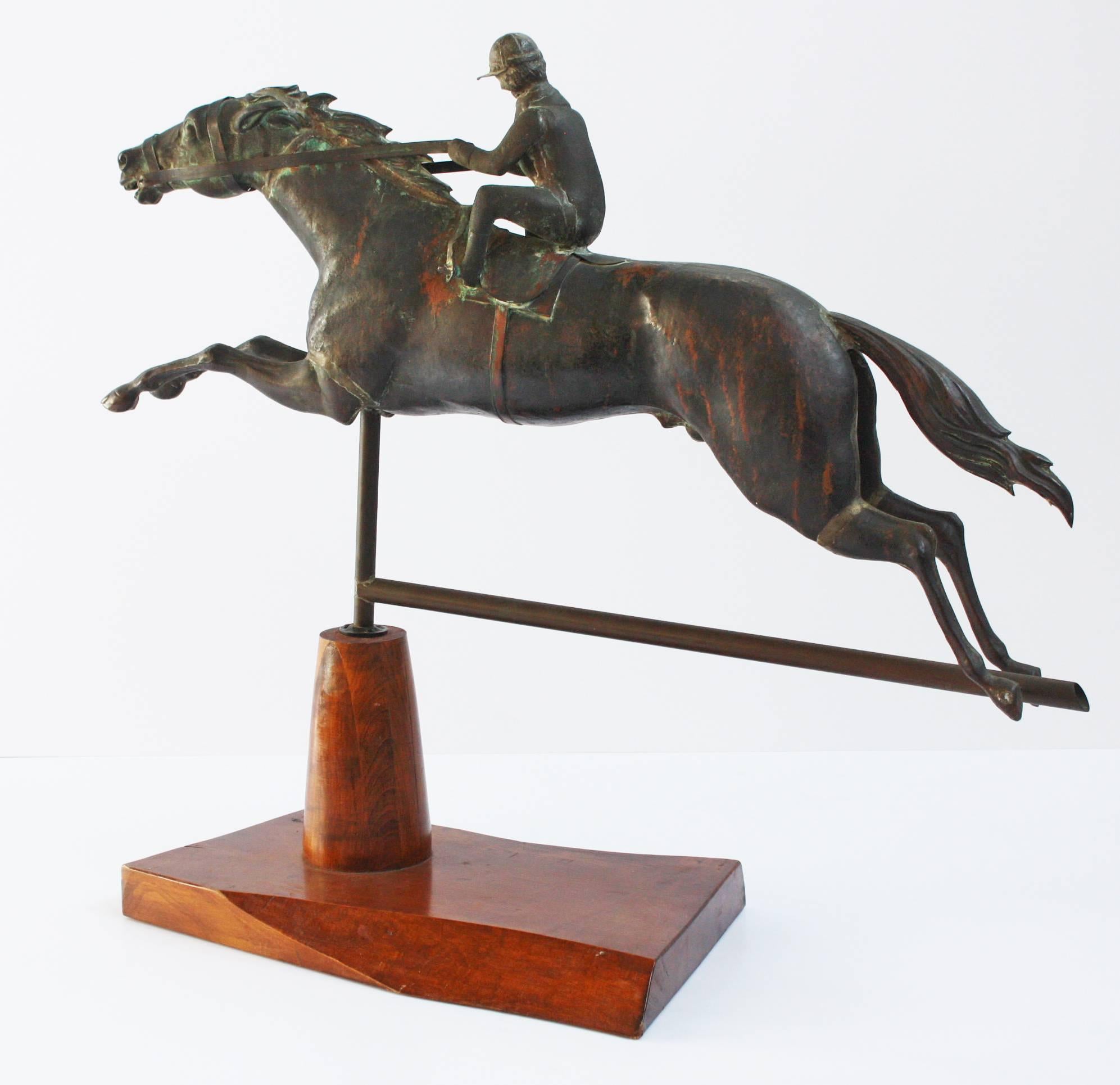 Folk Art Horse and Jockey Weathervane, circa 1890, by J. W. Fiske, New York City