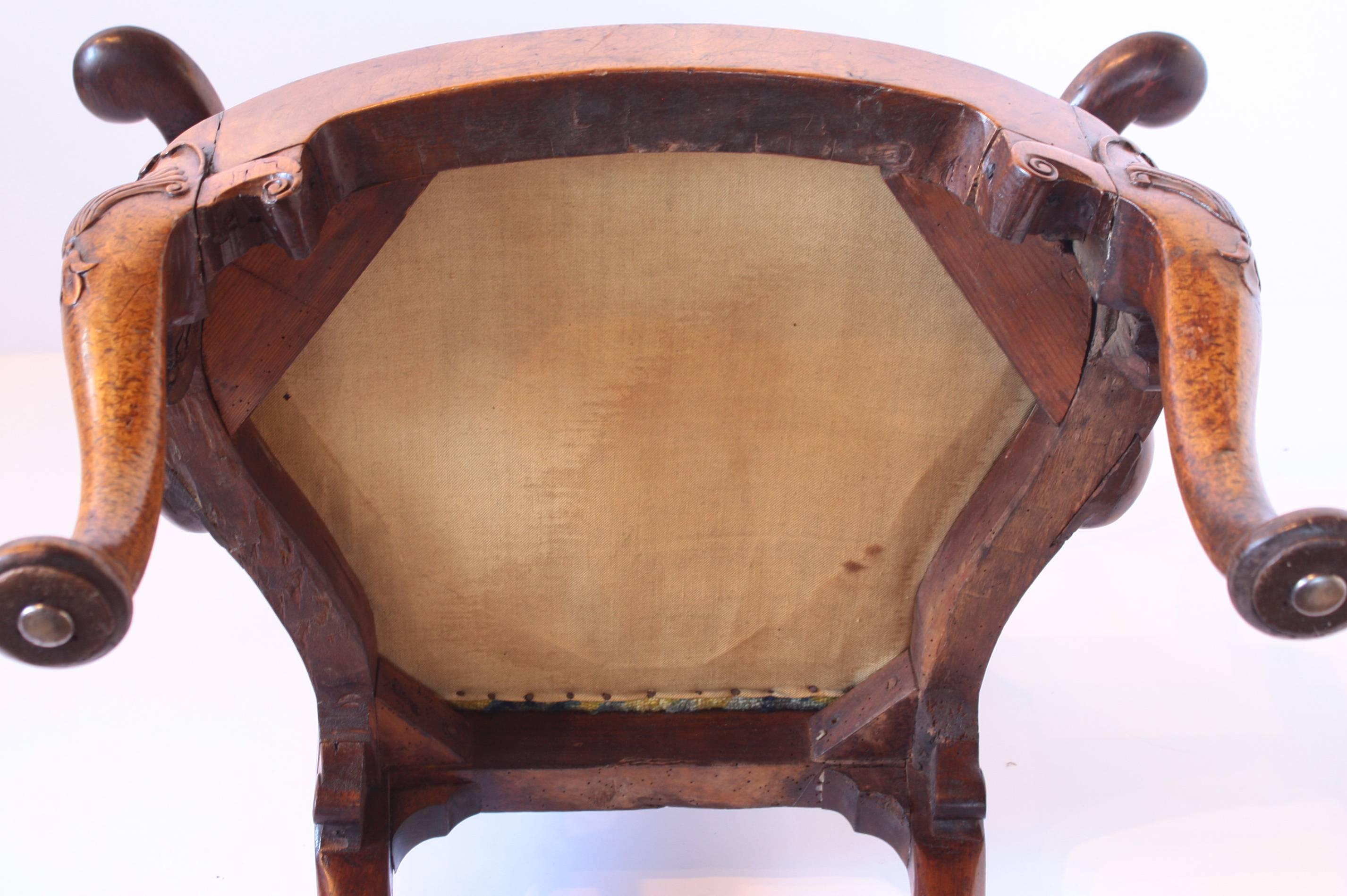18th Century George I Walnut Armchair 4