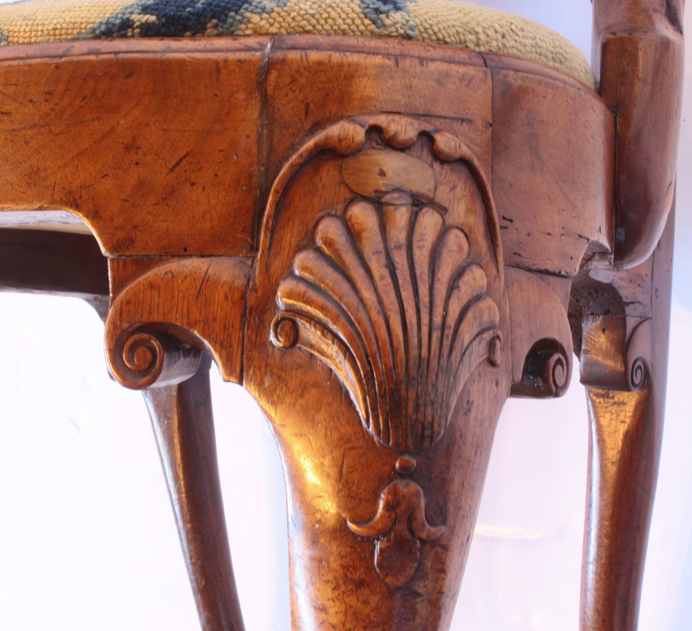 18th Century George I Walnut Armchair 2