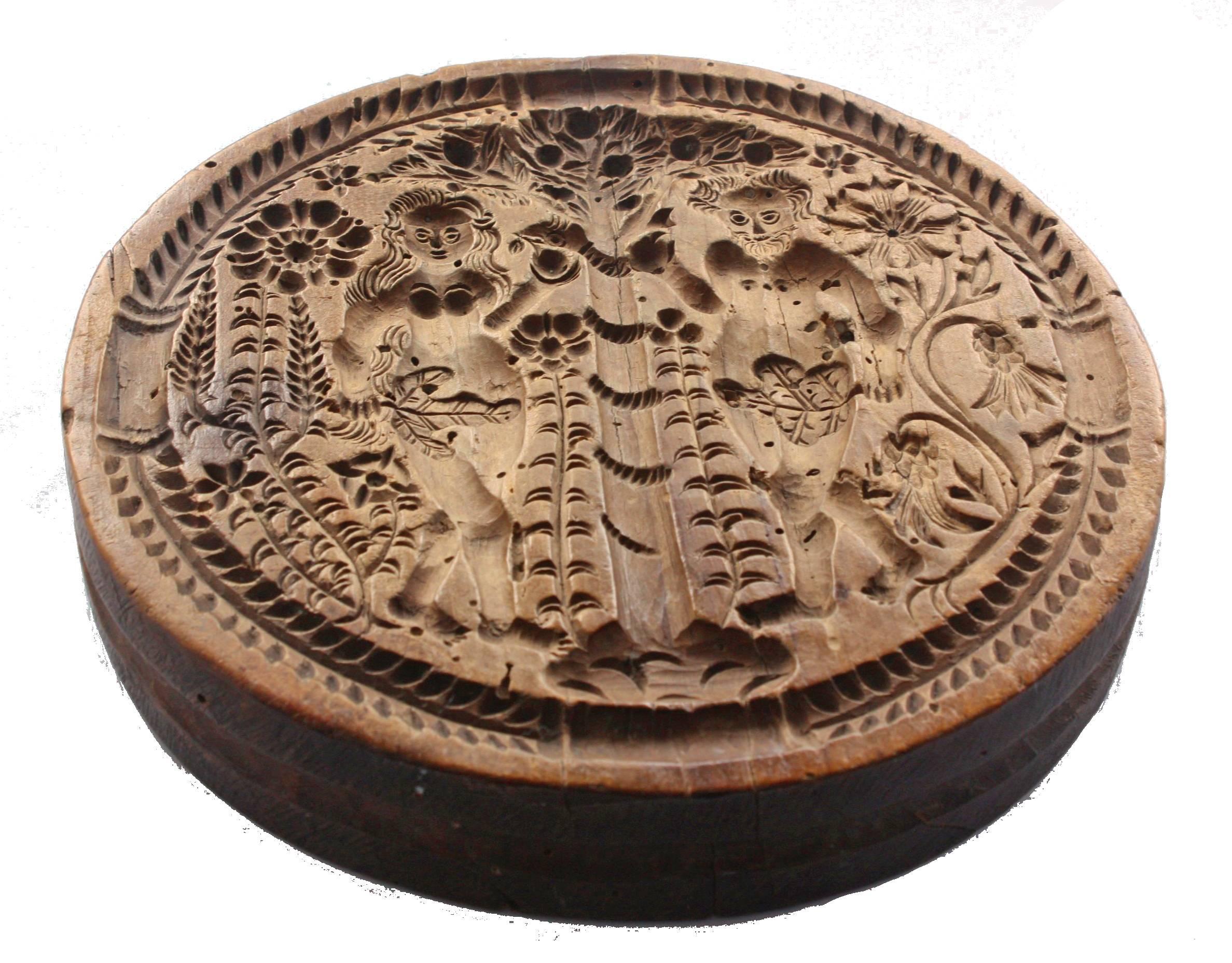 hand carved wooden cookie molds
