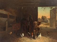 "The Barnyard" Painting by Frederick Rondel