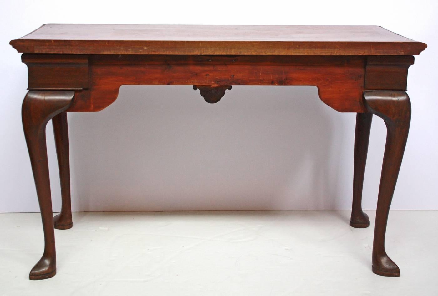 18th Century George II Irish Serving Table with Crest, a Cock's Head Erased