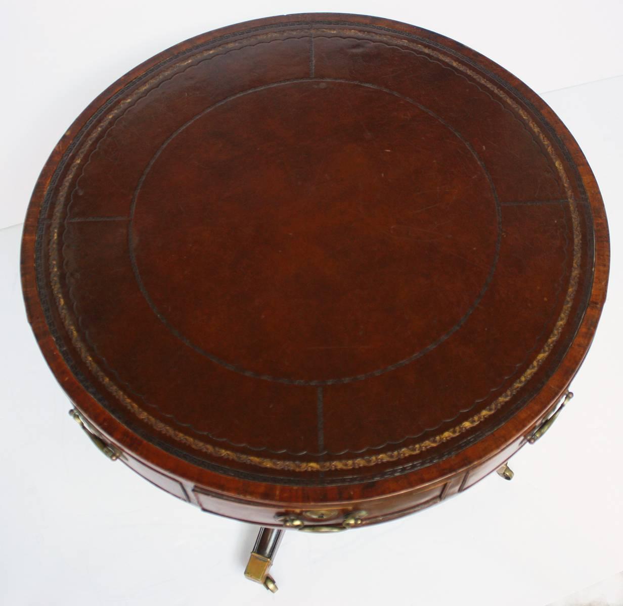 English 18th Century Diminutive George III Drum Table
