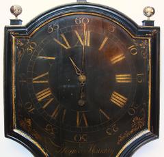 Act of Parliament Clock Case / George II Japanned by Thomas Hackney