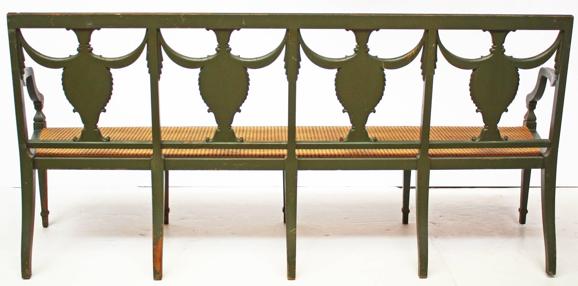 Painted Federal Style Settee by A.H. Davenport Company