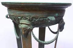 Pair of Patinated Bronze Pompeian-Style Braziers