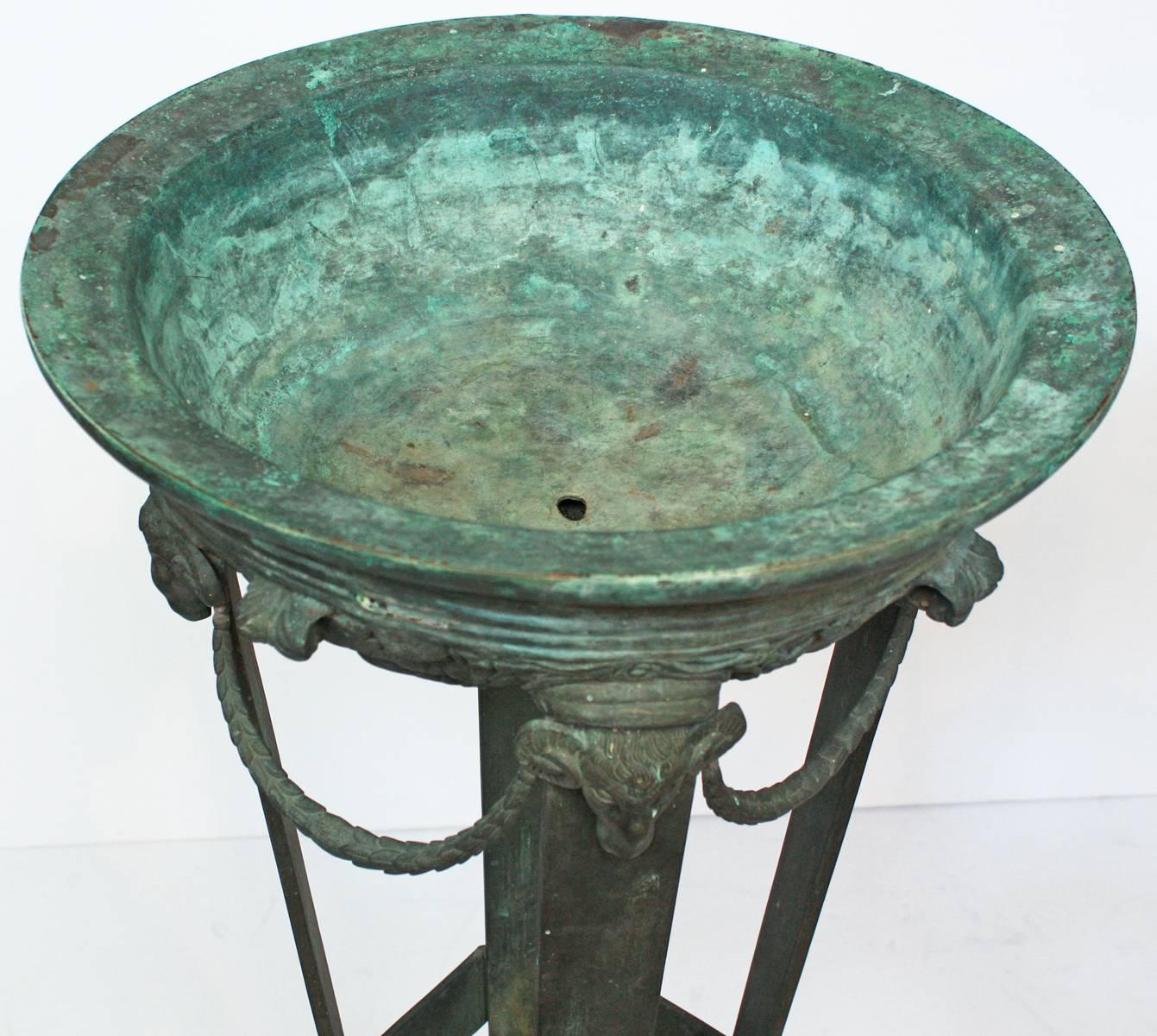 Neoclassical Pair of Patinated Bronze Pompeian-Style Braziers