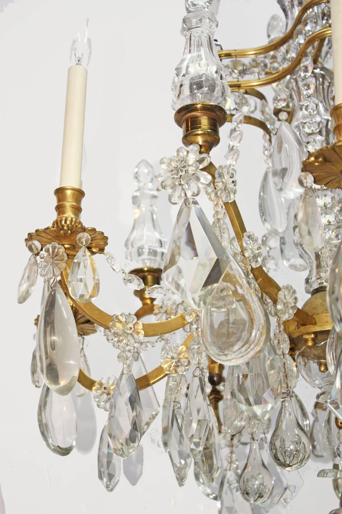 Neoclassical French Crystal Chandelier