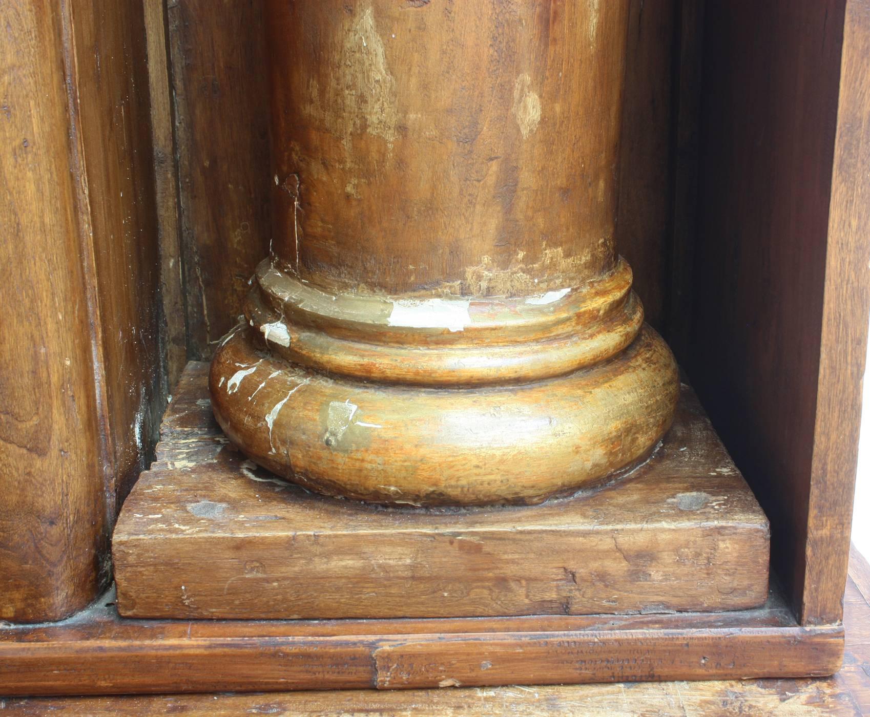 Carved Substantial and Well-Appointed English Bookcase or China Cabinet