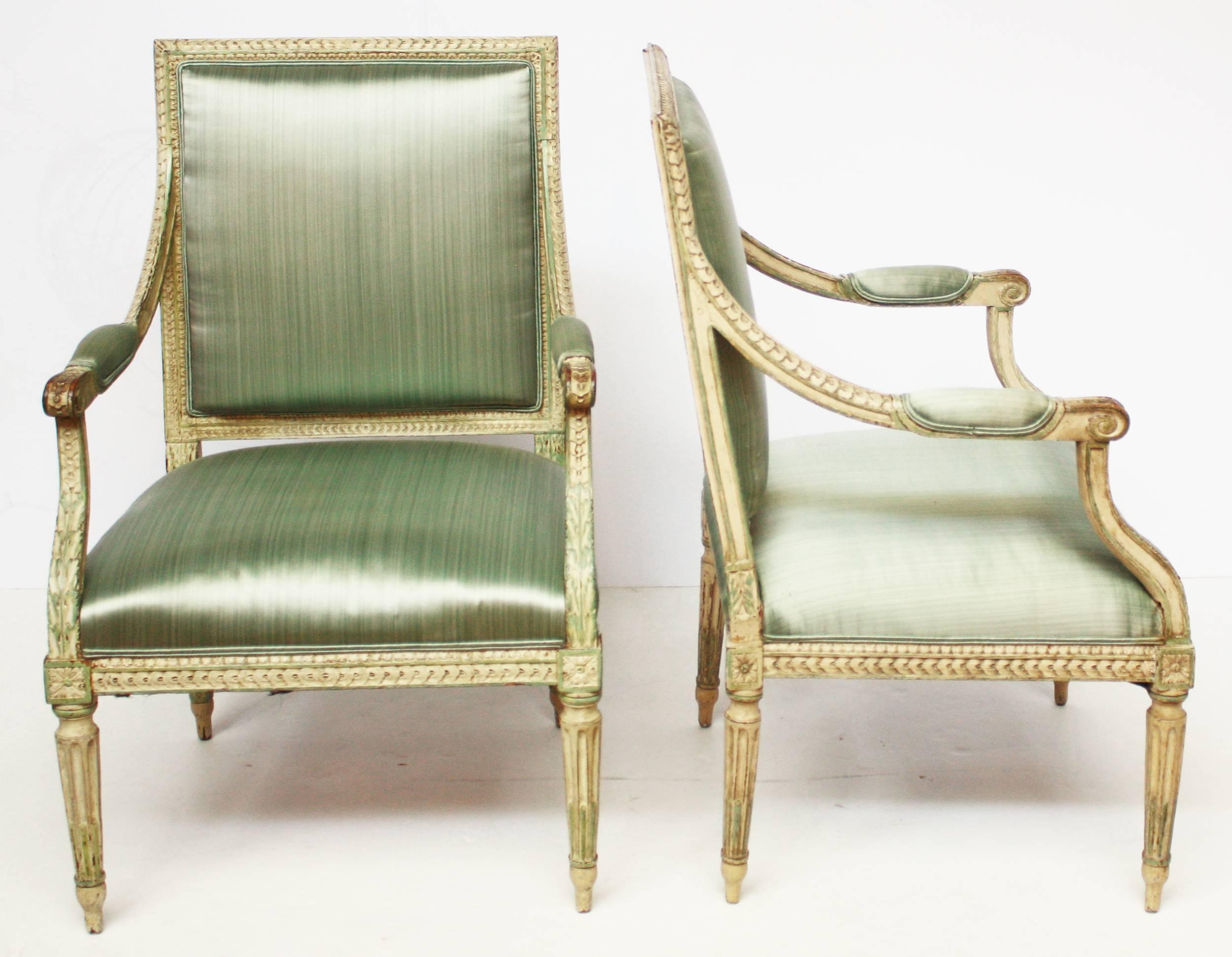 Swedish 18th Century Louis XVI Fauteuils, Set of Four or Two Pairs