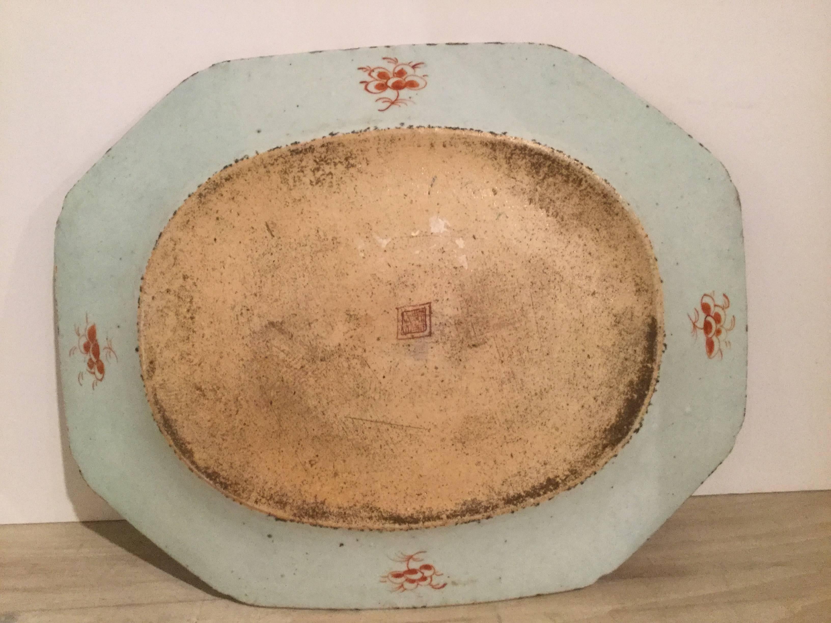 Qing 18th Century Clobbered Platter