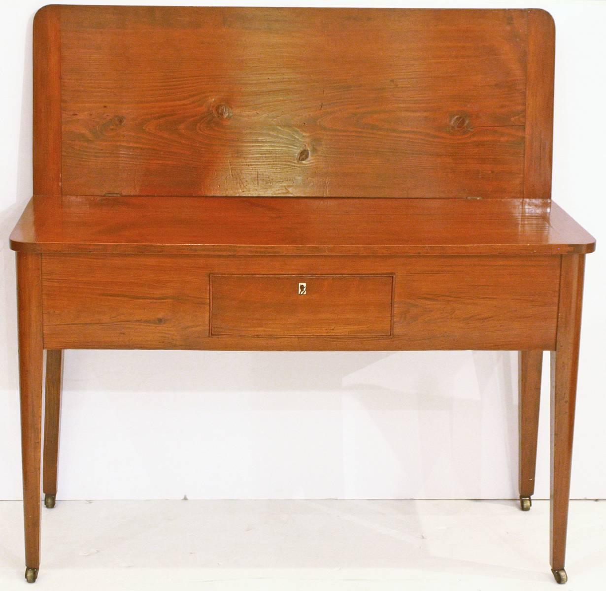 Neoclassical Small Pine Sideboard / Table, American Probably Texas