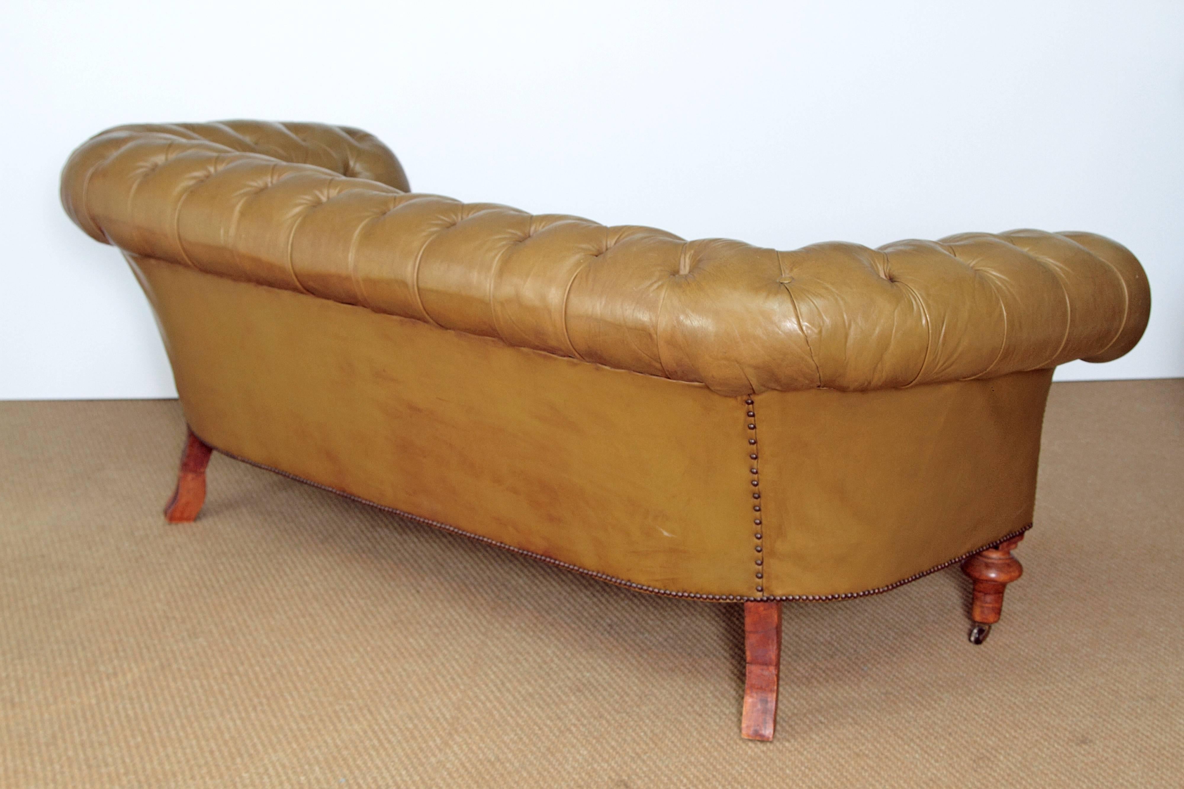 olive green chesterfield sofa