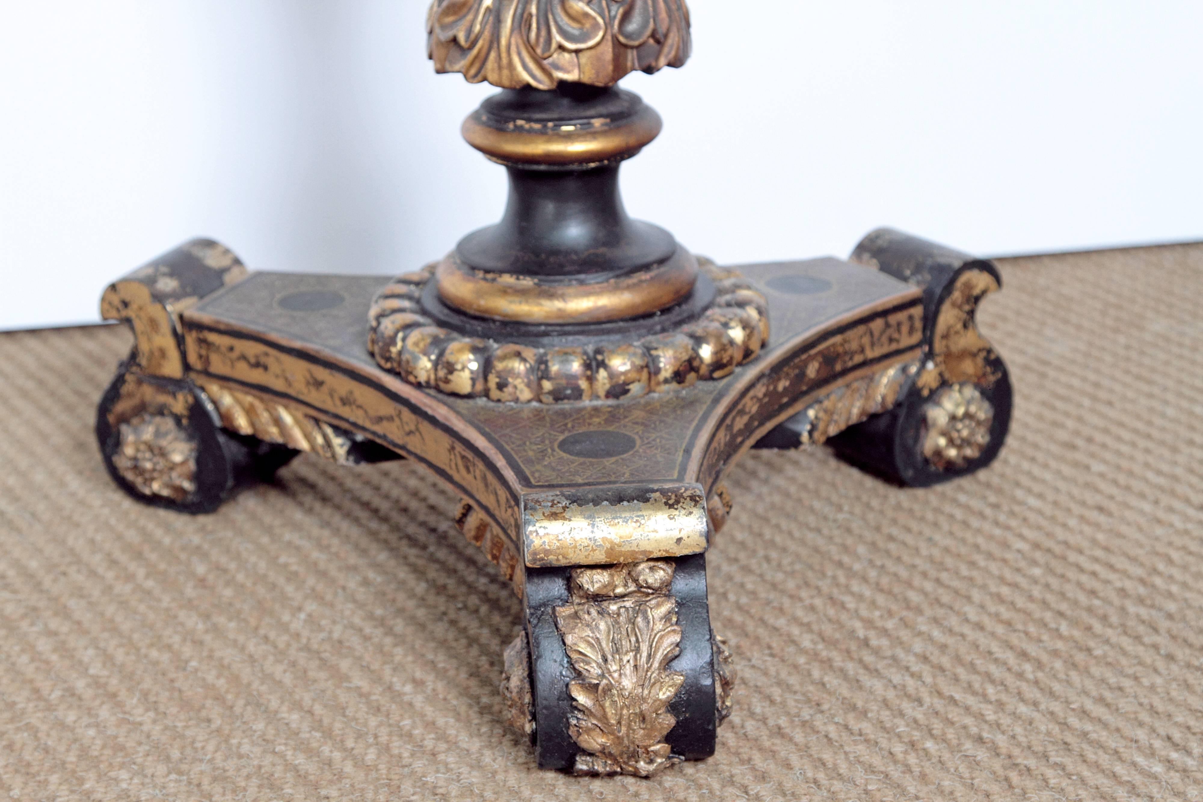 Japanned 19th Century Papier Mache Occasional Table