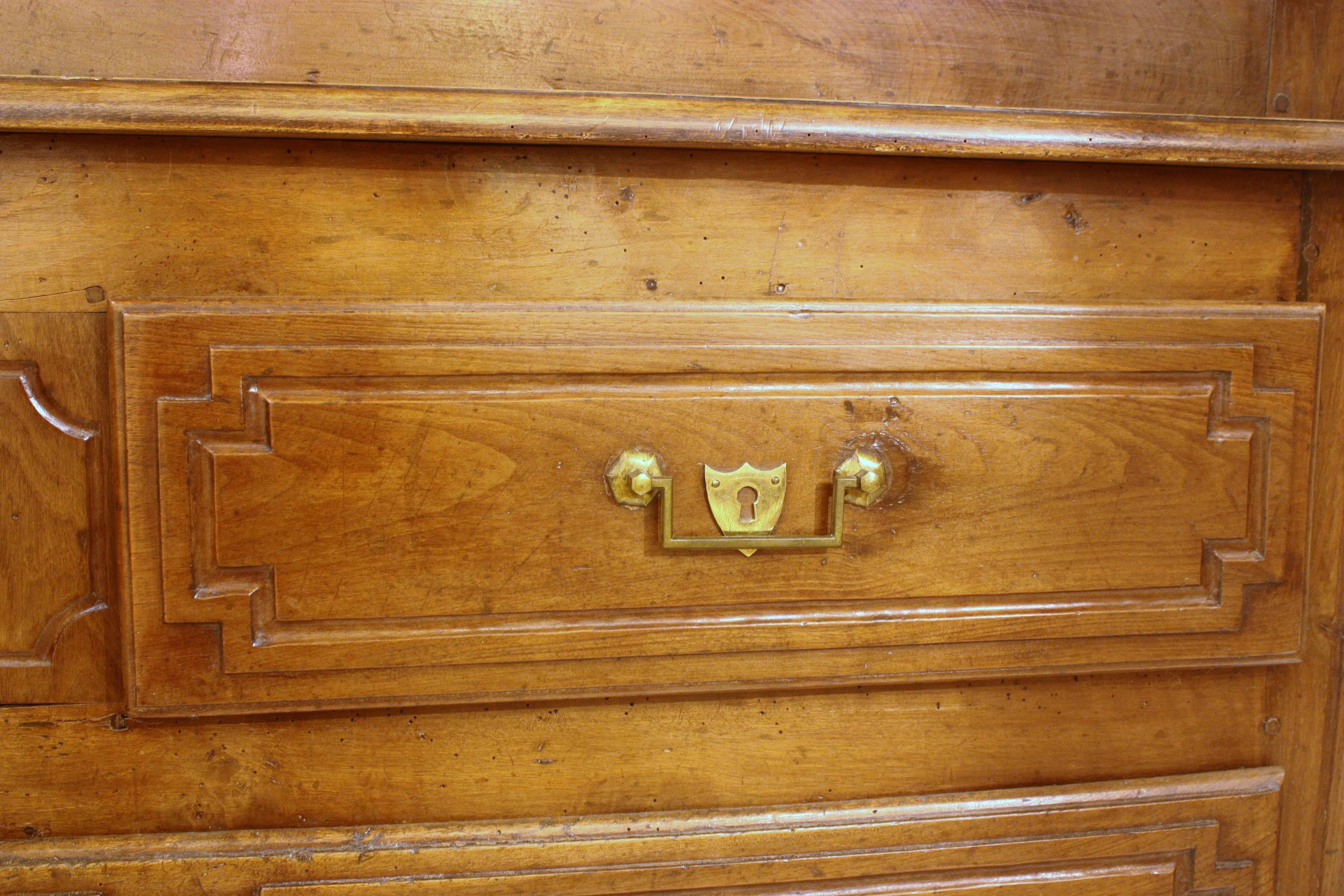 Carved Louis XV Walnut Armoire in Walnut